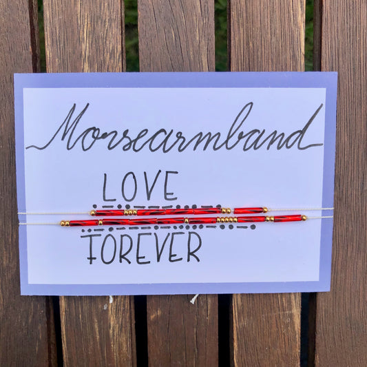 2 Morsearmbänder "Love" und "Forever"