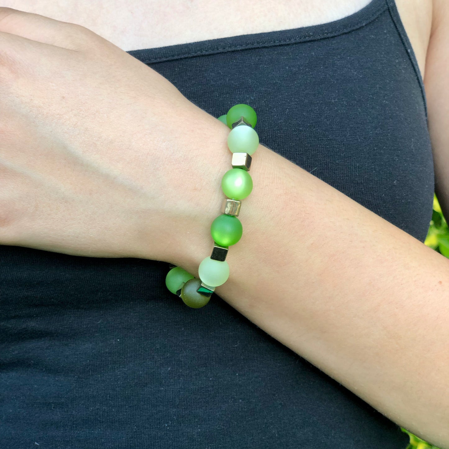 Ensemble in Grüntönen