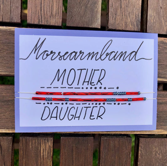 2 Morsearmbänder "Mother" und "Daughter"