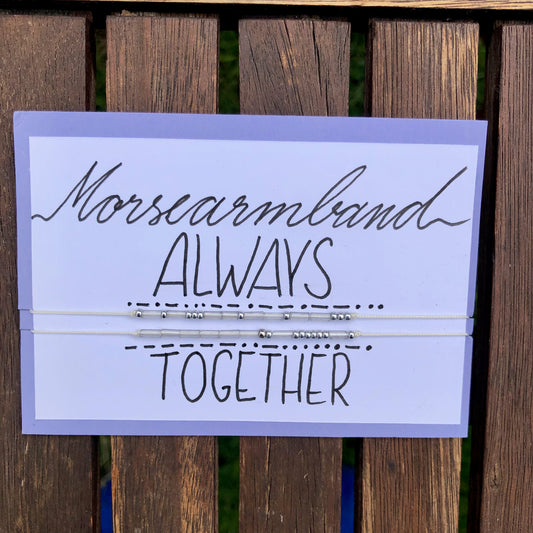 2 Morsearmbänder "Always" und "Together"
