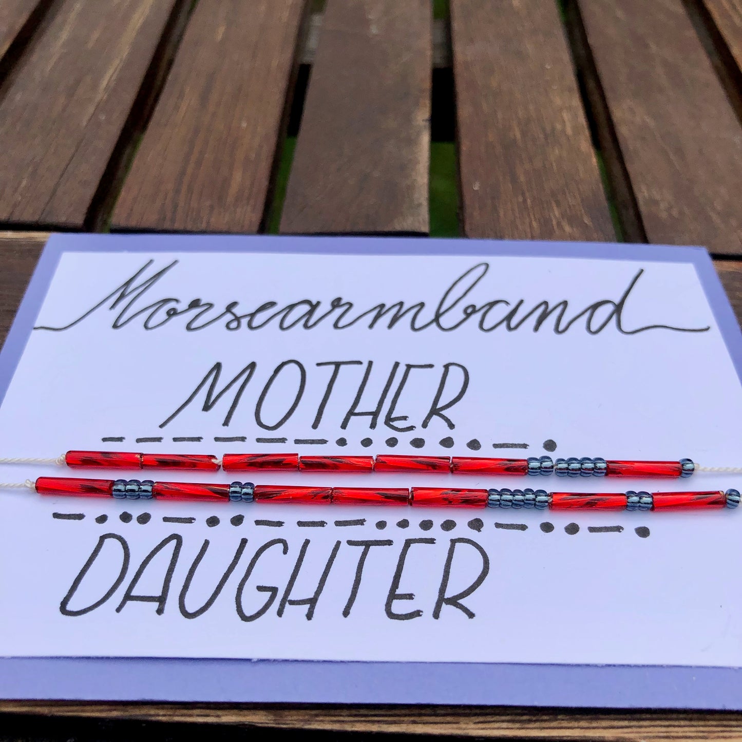 2 Morsearmbänder "Mother" und "Daughter"